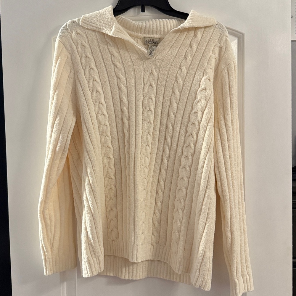 Super Soft Cream V-Neck Sweater